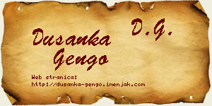 Dušanka Gengo vizit kartica